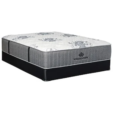 Queen 14 1/2" Plush Coil on Coil Mattress and 5" Low Profile Wood Foundation